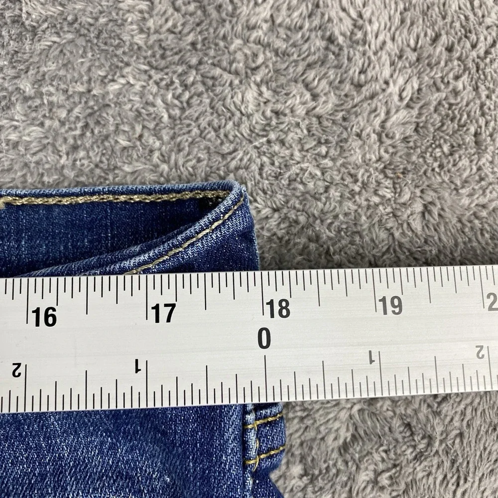 Levis 513 Slim Straight‎ Jeans Mens 36x30 Blue Medium Wash Mid Rise Denim